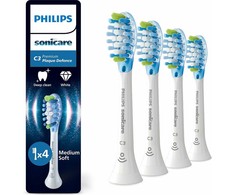 4 dalių šepetėlių galvučių pakuotė Philips Sonicare Premium Plaque Defence, HX9044/87