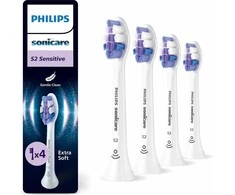 4 dalių šepetėlių galvučių pakuotė Philips Sonicare Sensitive HX6054/87, Baltos spalvos