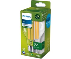 „Signify Philips Classic LED-A-Label“ lempa 75 W E27, skaidrus neutraliai baltas