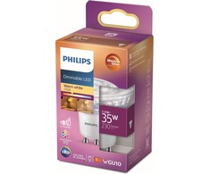 „Philips Warm Glow“ LED prožektorius, GU10, 2200–2700 K, 230 lm, reguliuojamas pritemdymas