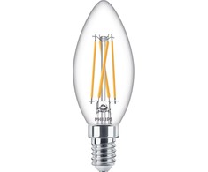 Philips Warm Glow LED žvakė, E14, 2200-2700 K, 340 lm, pritemdoma, skaidri