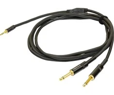 PROEL 3,5 mm stereo vyriškas - 2 x 6,3 mm monofoninis, 3 m, juodas