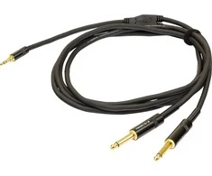 PROEL 3,5 mm stereo vyriškas – 2 x 6,3 mm monofoninis, 5 m, juodas