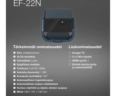 Projektorius Epson | EF-22N | Full HD (1920x1080) | 1000 ANSI lumens | Metallic Mėlyna