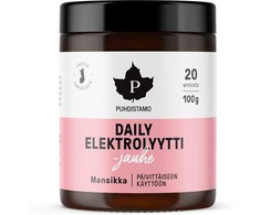 Puhdistamo Daily Elektrolyyttijauhe Mansikka, 100 g