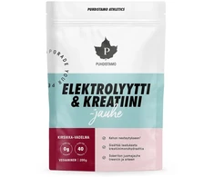 Puhdistamo Elektrolyytti &amp; Kreatiini jauhe, kirsikka-vadelma, 200 g