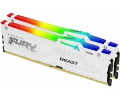 RAM Kingston KF564C32BWEAK2-32 32GB 6400MT/s DDR5 CL32 DIMM (Kit of 2) FURY Beast Baltas RGB EXPO | Kingstonas