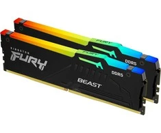 RAM Kingston Fury „Kingston“ 32 GB 6400 MT/s DDR5 CL32 DIMM atmintis (2 vnt. rinkinys) „FURY Beast RGB EXPO“