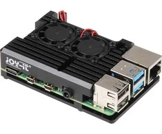 Korpusas mini kompiuteriui Raspberry Pi 4B su radiatoriumi JOY-IT