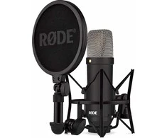 Kondensatorinio mikrofono komplektas Rode NT1 Signature, juodas