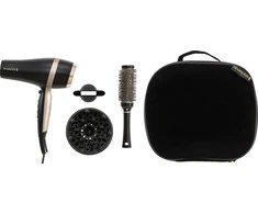 Remington Salon Smooth Plaukų džiovintuvas Gift Set | D6940GP | 2100 W | Number of temperature settings 3 | Ionic function | Diffuser nozzle | Juodas