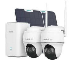 Reolink Home Hub Kit valvontajarjestelma, Home Hub + 2 x Argus PT Ultra aurinkopaneelilla