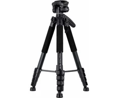 „Rollei“ – kompaktiškas keliautojo trikojis Nr. 2 – aliuminio – 43,5 cm pakuotės dydis, 44 cm minimalus aukštis, 180 cm maksimalus aukštis