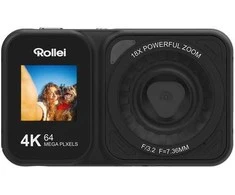 „Rollei“ – „Compactline“ dviejų ekranų skaitmeninė kamera – 64 MP – 4K