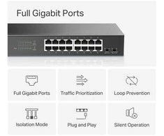 Šakotuvas Mercusys MS116GS Network Switch Juodas