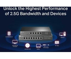 Šakotuvas TP-LINK | 8 prievadų 2.5G darbalaukio jungiklis | TL-SG108-M2 | Nevaldomas | Darbalaukis | Maitinimo tipas Išorinis