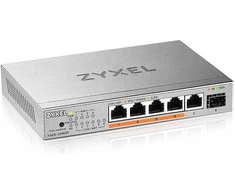 Šakotuvas ZYXEL XMG-105 5 PORTS 2,5G + 1 SFP+, 4 PORTS 70W TOTAL POE++ DESKTOP MULTIGIG UNMANAGED DESKTOP SWITCH (2Y WARRANTY)