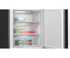 Šaldytuvas Siemens KG49NSBBF iQ700, Kühl-/Gefrierkombination (juodas (matt), Home Connect)