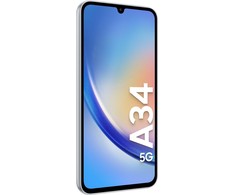 Samsung | Galaxy | A34 A346 | Nuostabus Sidabrinis | 6,6" | Super AMOLED | 1080 x 2340 pikselių | Mediatek | Matmenys 1080 (6 nm) | Vidinė RAM 6 GB | 128 GB | Micro SDXC | Dvi SIM kortelės | Nano-SIM | 4G | 5G | Pagrindinė kamera 48+8+5 MP |. Antrinė kamera 13 MP |