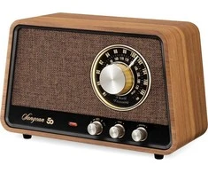 Sangean WR-101 pöytäradio, Bluetooth, vintage pähkinäpuu