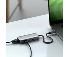 SATECHI keturi viename USB-C šakotuvas su 2,5 gigabito eternetu – Kosminė pilka
