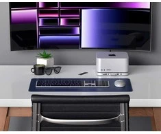 SATECHI Mac Mini stovas ir stebulė su NVMe SSD korpusu - Sidabrinis