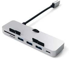 Satechi USB-C Clamp Pro Hub for iMac -adapteri, Sidabrinis