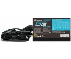 Seasonic G12 GC 80 PLUS Gold PSU – 650 Watt, juodos spalvos