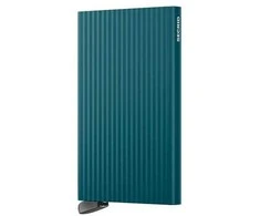 „Secrid Cardprotector Fluted+“ kortelių dėklas, žalsvai mėlynas
