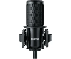 Shure SM4-K-KIT - kondensacinis mikrofonas, išorinis poliarizuotas, rankena, popfilter, dėklas