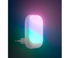 Sieninis šviestuvas Fuj:tech Compact Lumina RGB -yövalaisin hämäräkytkimellä, 2 kpl, valkoinen