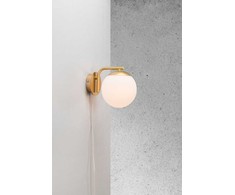 Nordlux Sieninis šviestuvas GRANT, E14, žalvario/baltos sp.