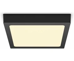 Sieninis šviestuvas Paviršinė LED panelė PHILIPS MAGNEOS, 12W, 2700K, 1150lm, juodos sp., 21 x 21 x h2,8 cm
