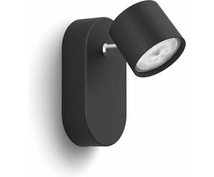 Sieninis šviestuvas Philips Lampa sufitowa Helios Star Spot 1 flg. juoda 500lm