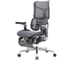 Sihoo Doro S300 -ergonominen toimistotuoli jalkatuella, musta
