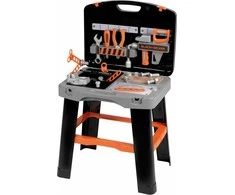 Black &amp; Decker Juodas &amp; Decker Dirbtuvės Smoby Juodas &amp; Decker Bricolo Smart, juoda/pilka/oranžinė