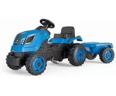 „Smoby XL Mėlyna Traktor for Pedal“ su priekaba