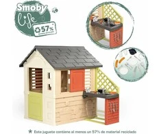 Lauko žaidimų namelis su virtuvėle Smoby Life Nature (7600810739)