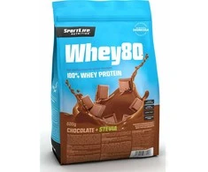 SportLife Whey80 Chocolate + Stevia išrūgų baltymų milteliai, 600 g