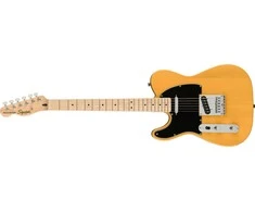 Fender Squier Affinity Telecaster kairiarankė elektrinė gitara, Butterscotch Skirtas šviesiems plaukams