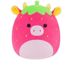 SQUISHMALLOWS Pliušinis žaislas - Braškinė karvytė, 30 cm