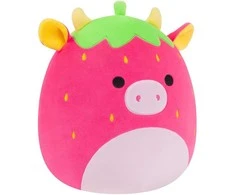 SQUISHMALLOWS Pliušinis žaislas - Braškinė karvytė, 30 cm