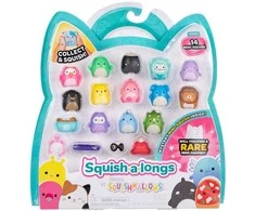 SQUISHMALLOWS SQUISH-A-LONGS kolekcinės figūrėlės, 14 vnt., 2,5 cm