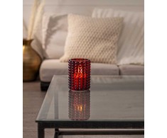 Star Trading Flamme Dotty LED-kynttilä, punainen, 12,5 cm