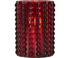 Star Trading Flamme Dotty LED-kynttilä, punainen, 12,5 cm
