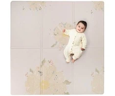 Taf Toys dvipusis storas vandeniui atsparus putų kilimėlis Fold and Fun, 140× 140 Bloom