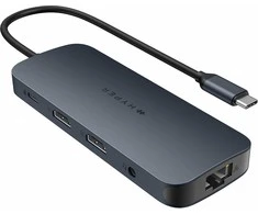 HyperDrive Next USB-C-Hubi, 11 porttia, muistikortinlukijat, keskiyön sininen