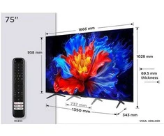 Televizorius TCL 75 P8K – 4K QLED Google TV