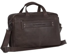 The Chesterfield Brand Ryan -tietokonelaukku 17 kannettavalle, tumman ruskea