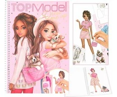 Top Model TOPModel spalvinimo knygelė susikurk savo modelį ir šuniuką Corgi